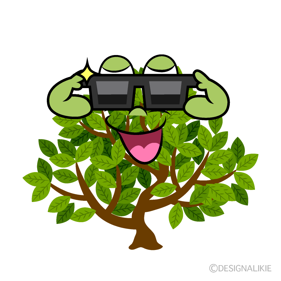 Cool Shrub Cartoon Character Image