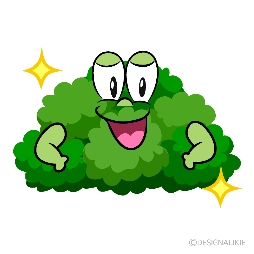 Glitter Bush Cartoon Character Image