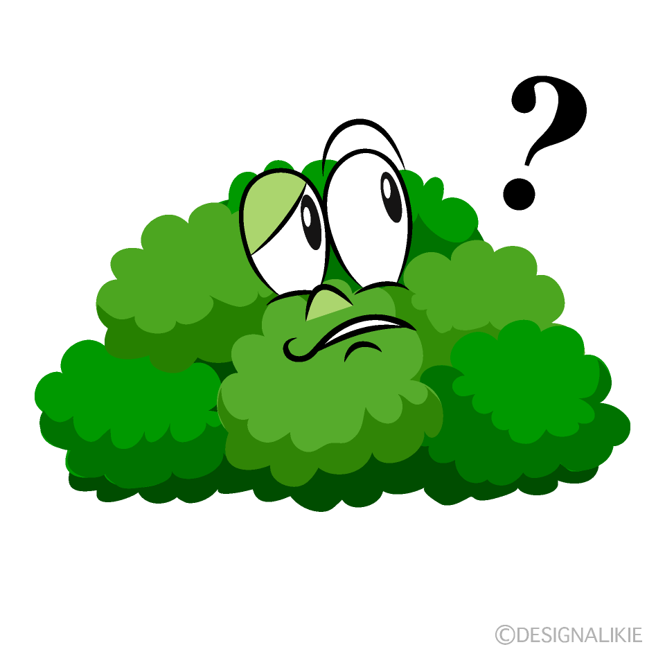 Thinking Bush Cartoon Character Image