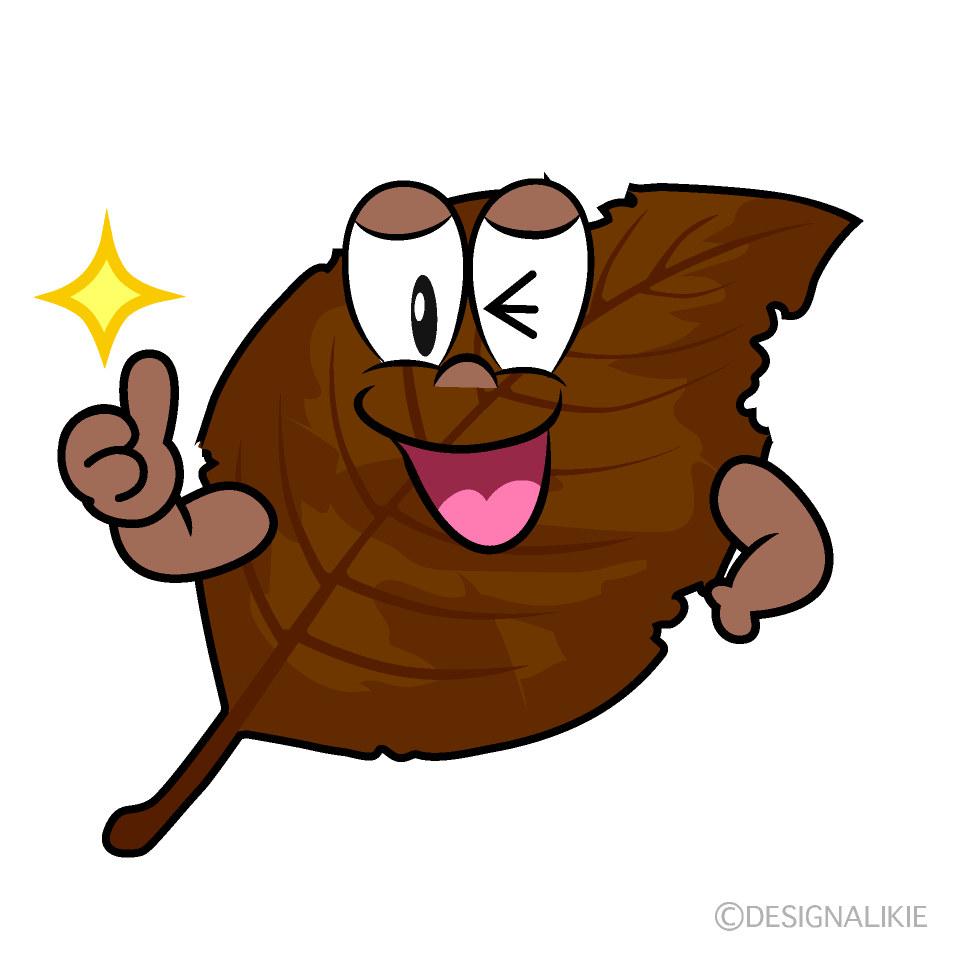 Thumbs up Dead Leaf Cartoon Character Image