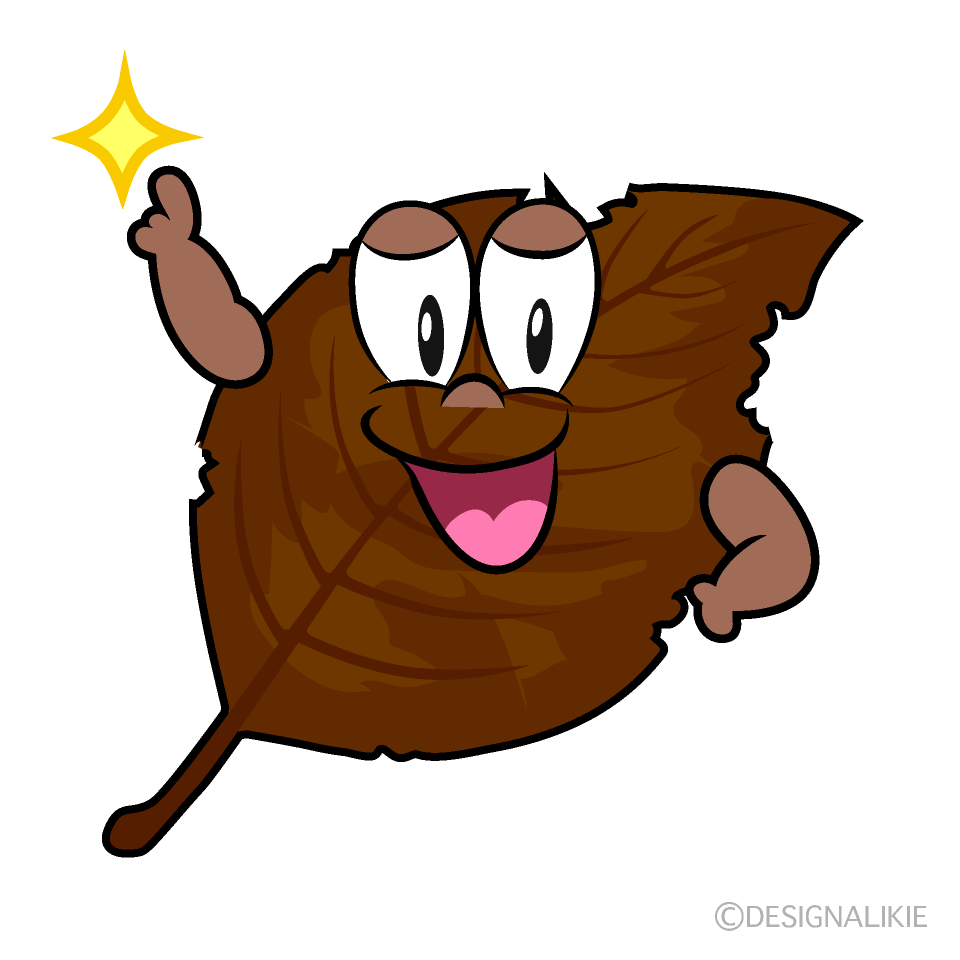 Posing Dead Leaf Cartoon Character Image