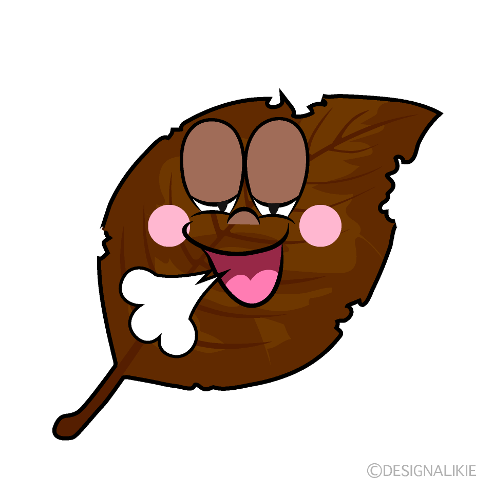 Relaxing Dead Leaf Cartoon Character Image