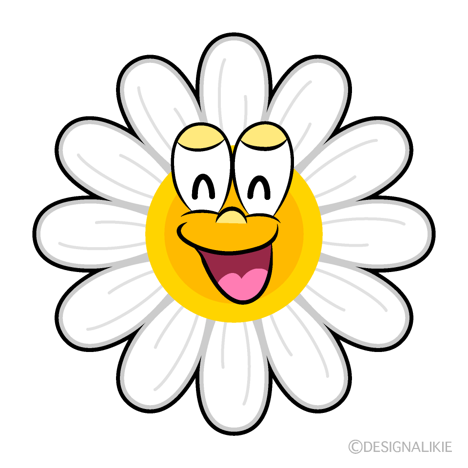 Smiling Daisy Cartoon Character Image