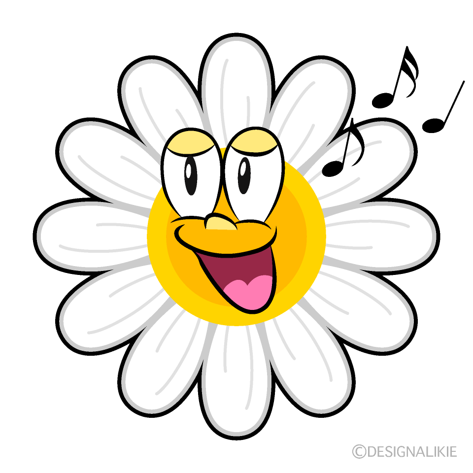 Singing Daisy Cartoon Character Image