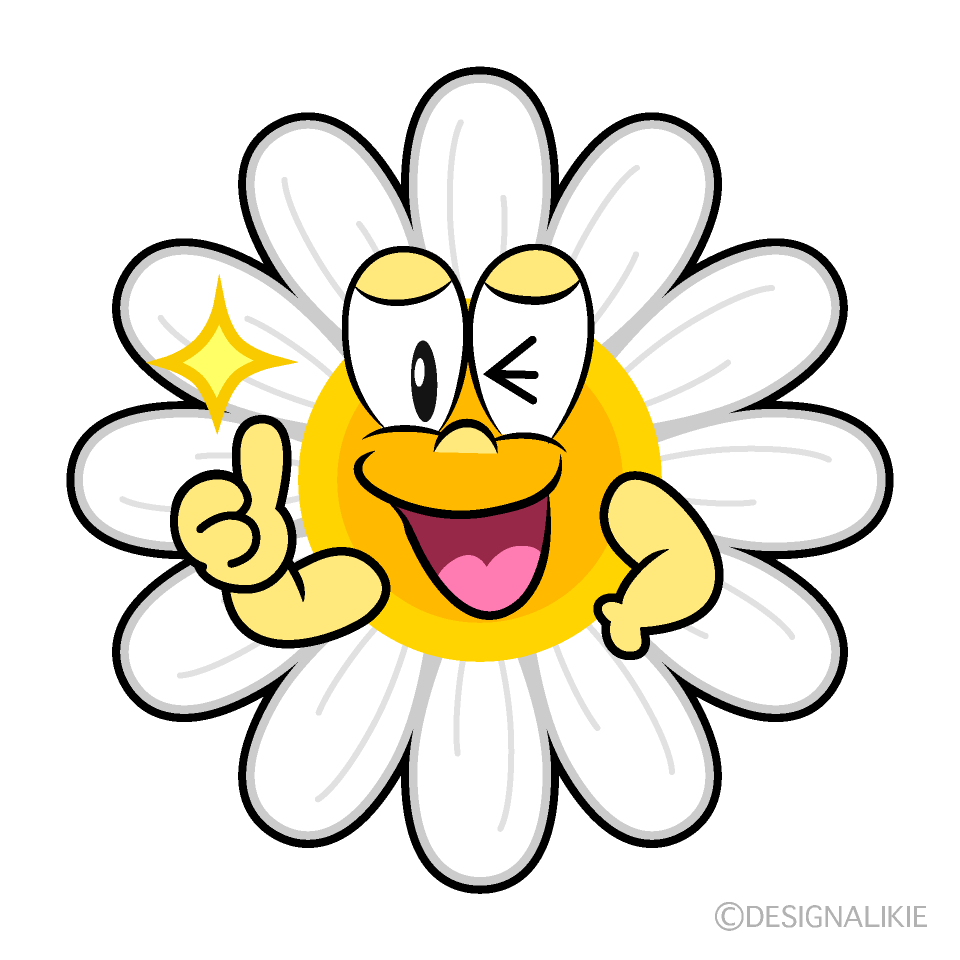 Thumbs up Daisy Cartoon Character Image