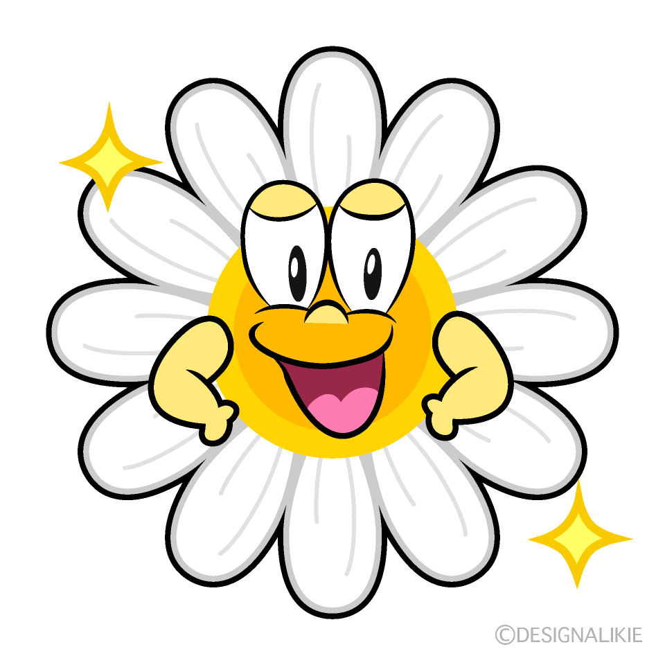 Glitter Daisy Cartoon Character Image