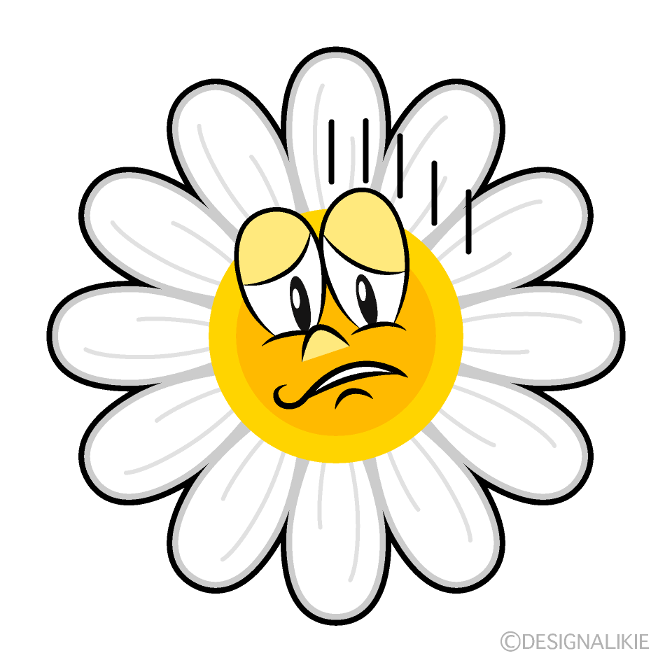 Depressed Daisy Cartoon Character Image