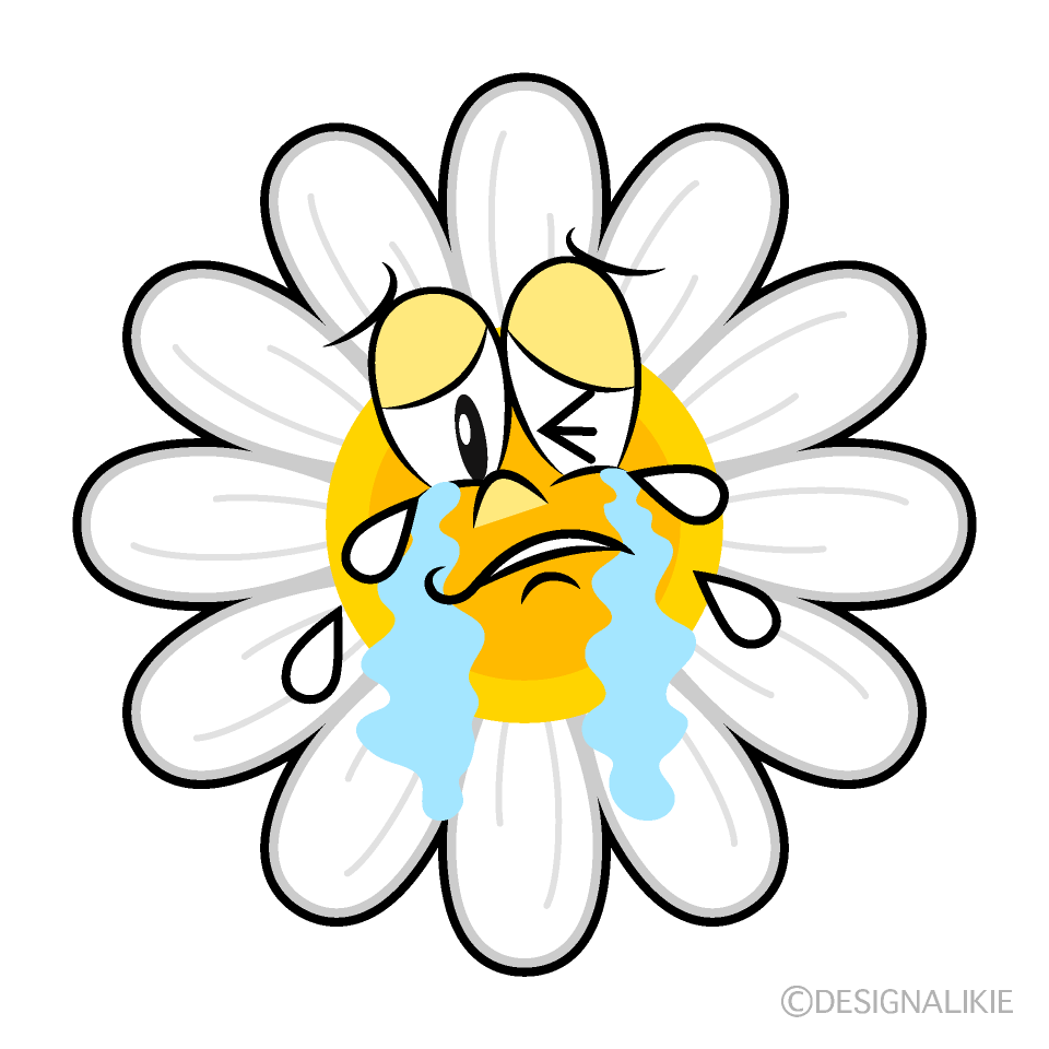 Crying Daisy Cartoon Character Image