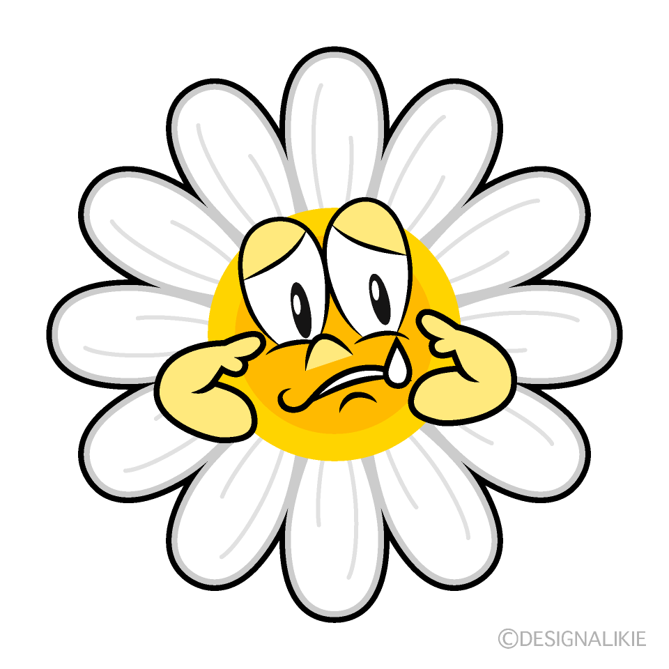 Sad Daisy Cartoon Character Image