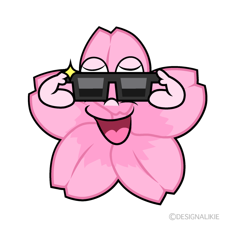 Cool Cherry Blossom Cartoon Character Image