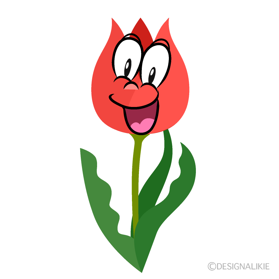 Surprising Tulip Cartoon Character Image