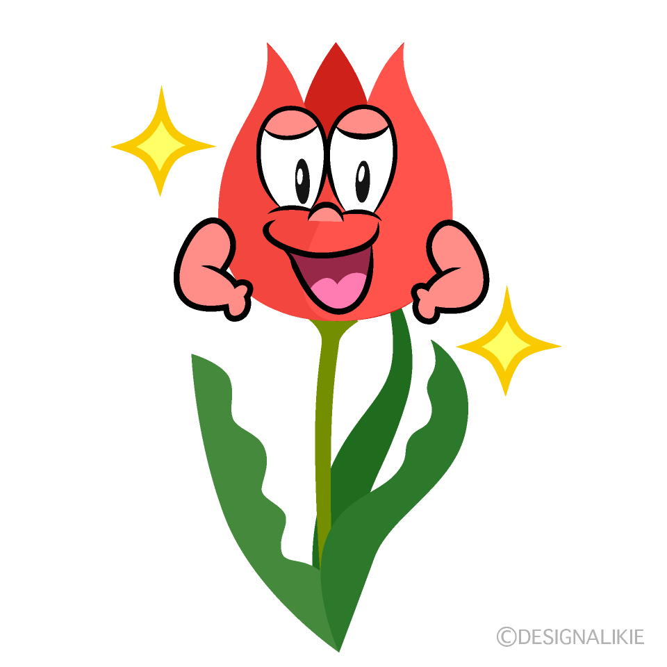 Glitter Tulip Cartoon Character Image