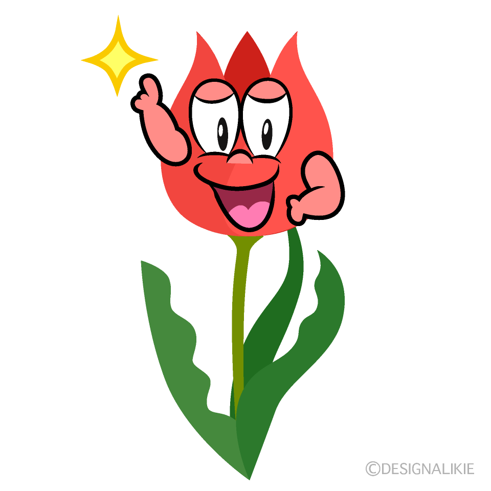 Posing Tulip Cartoon Character Image