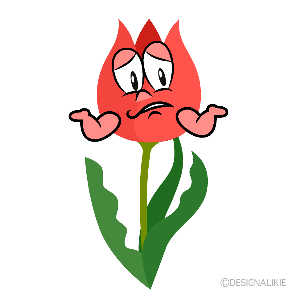 Troubled Tulip Cartoon Character Image