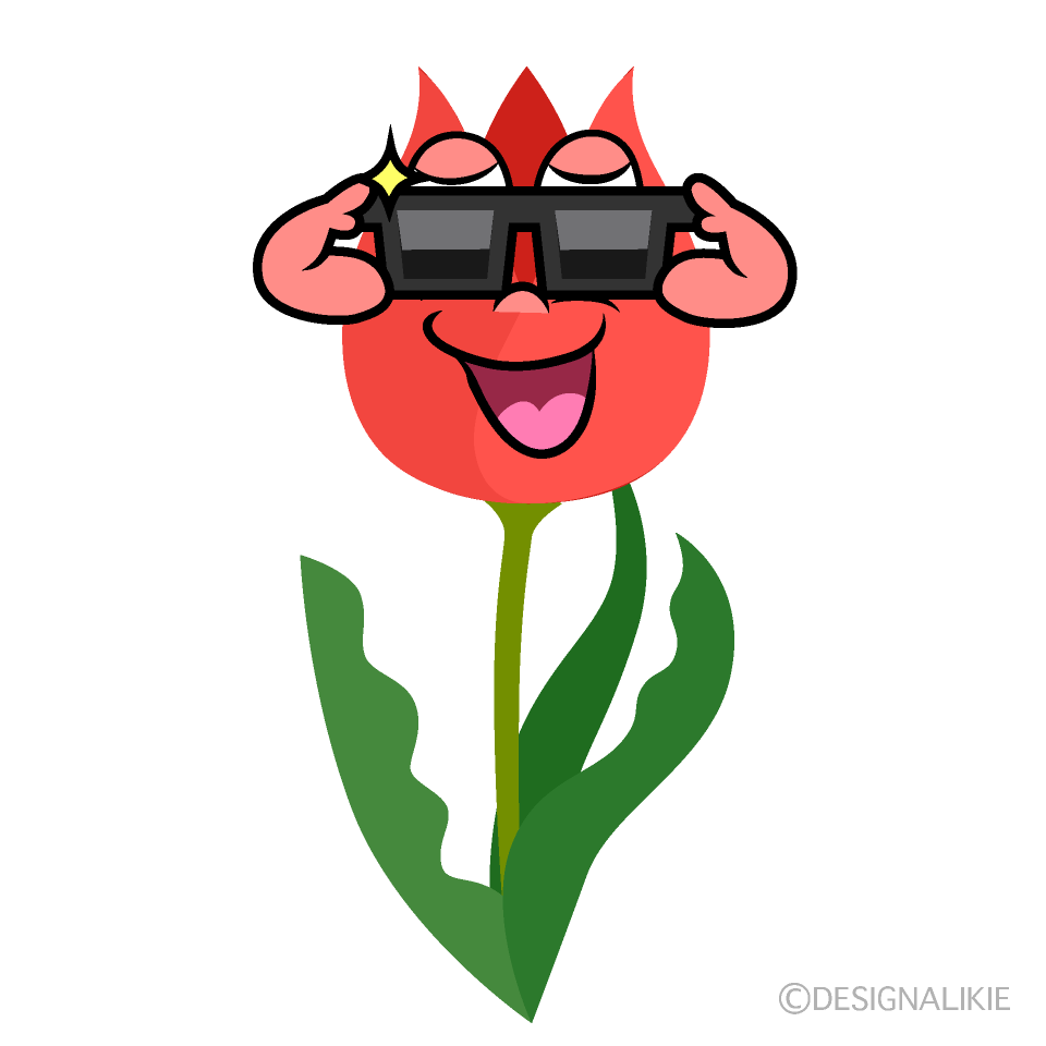 Cool Tulip Cartoon Character Image