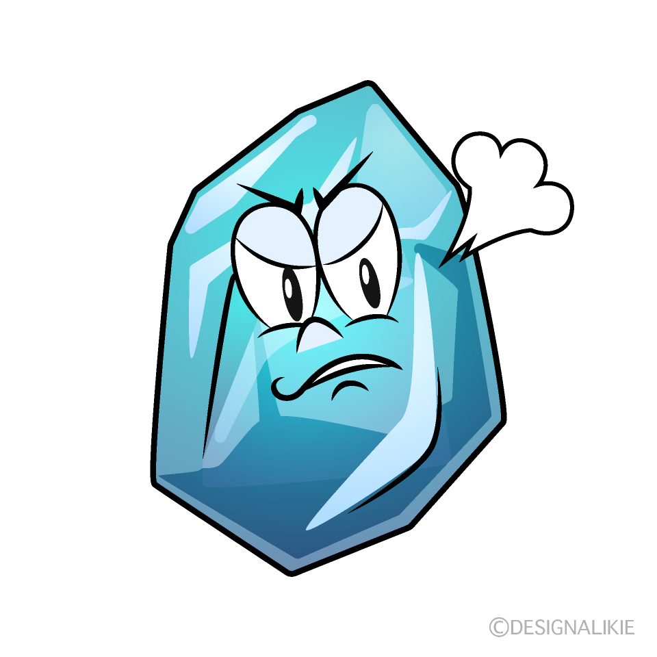 Angry Ice Cartoon Character Image