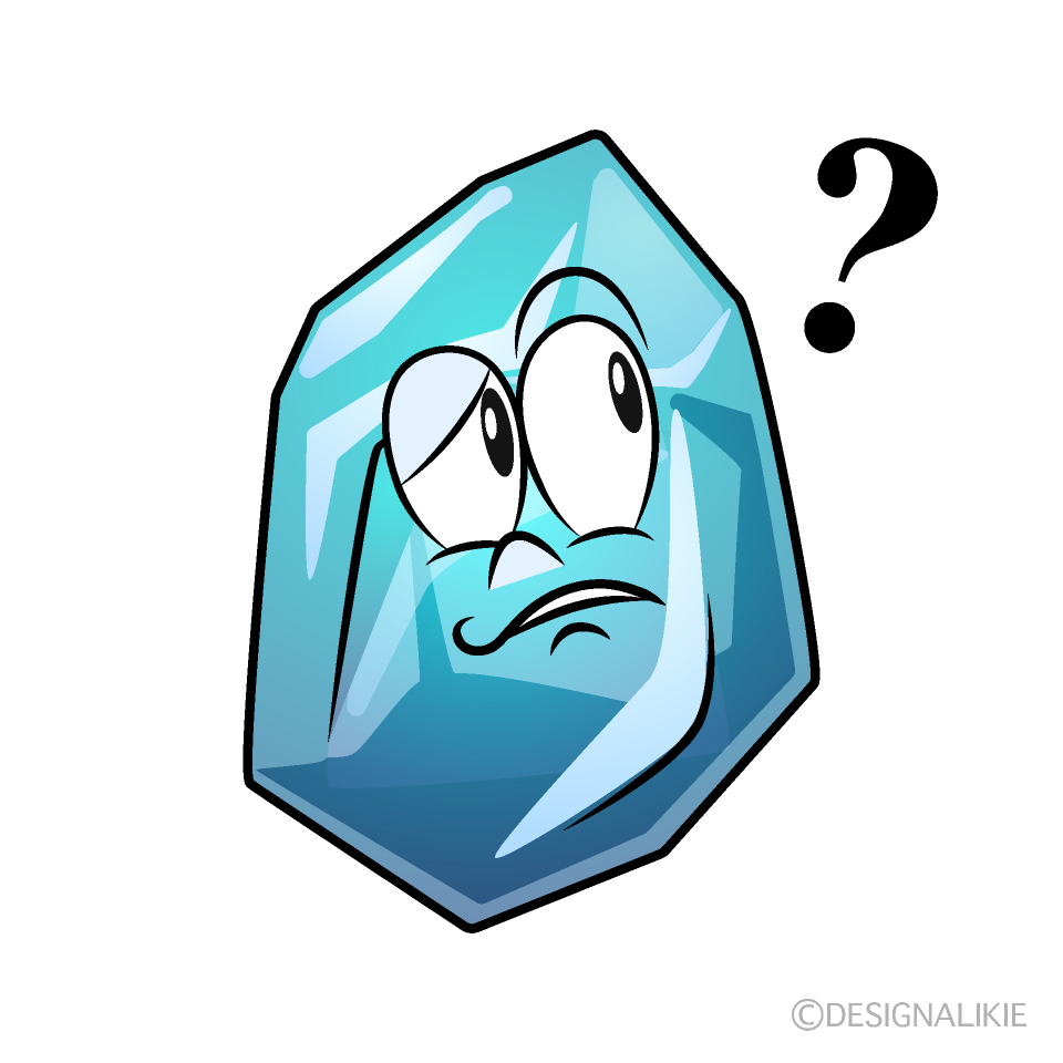 Thinking Ice Cartoon Character Image