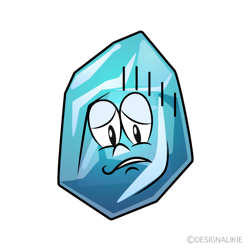 Depressed Ice Cartoon Character Image