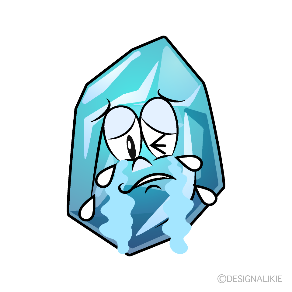 Crying Ice Cartoon Character Image