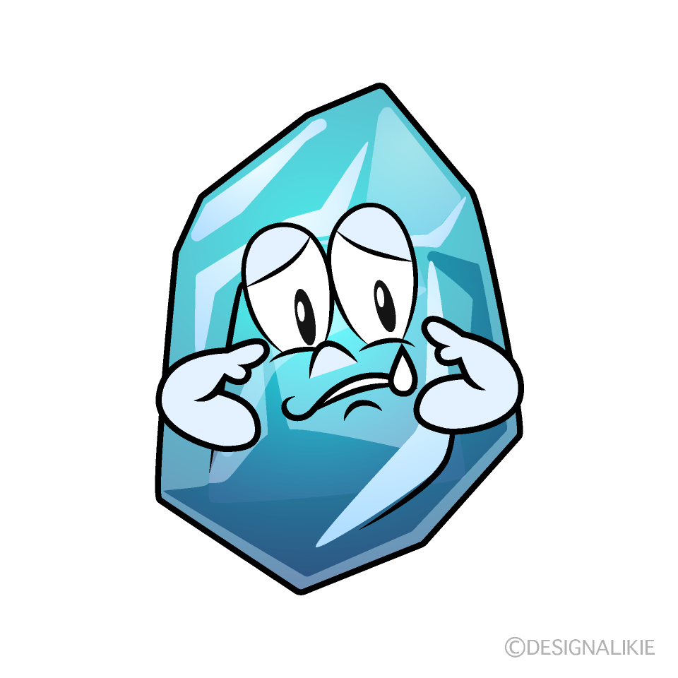 Sad Ice Cartoon Character Image