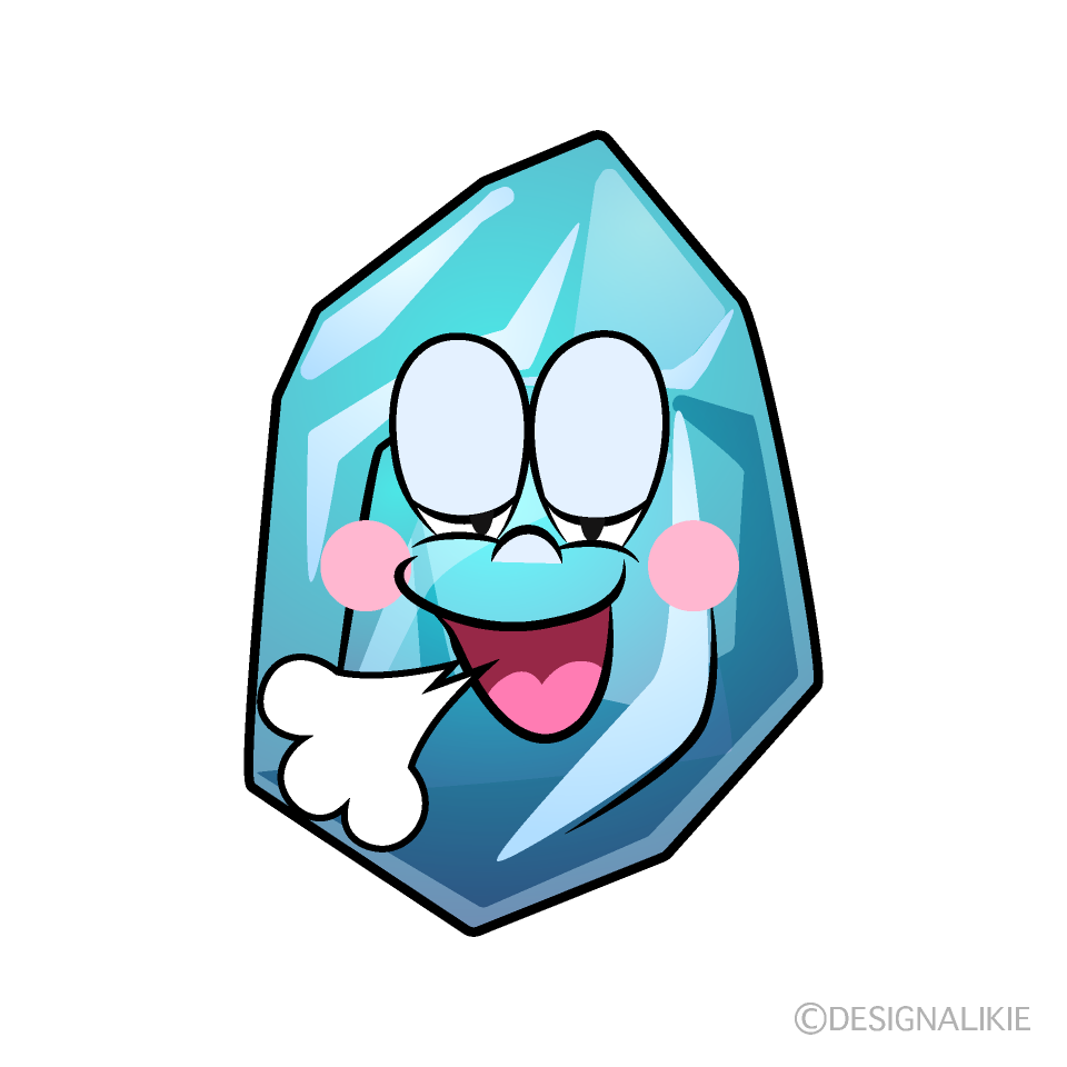 Relaxing Ice Cartoon Character Image