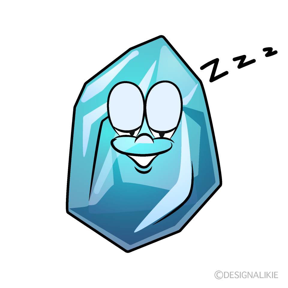 Sleeping Ice Cartoon Character Image