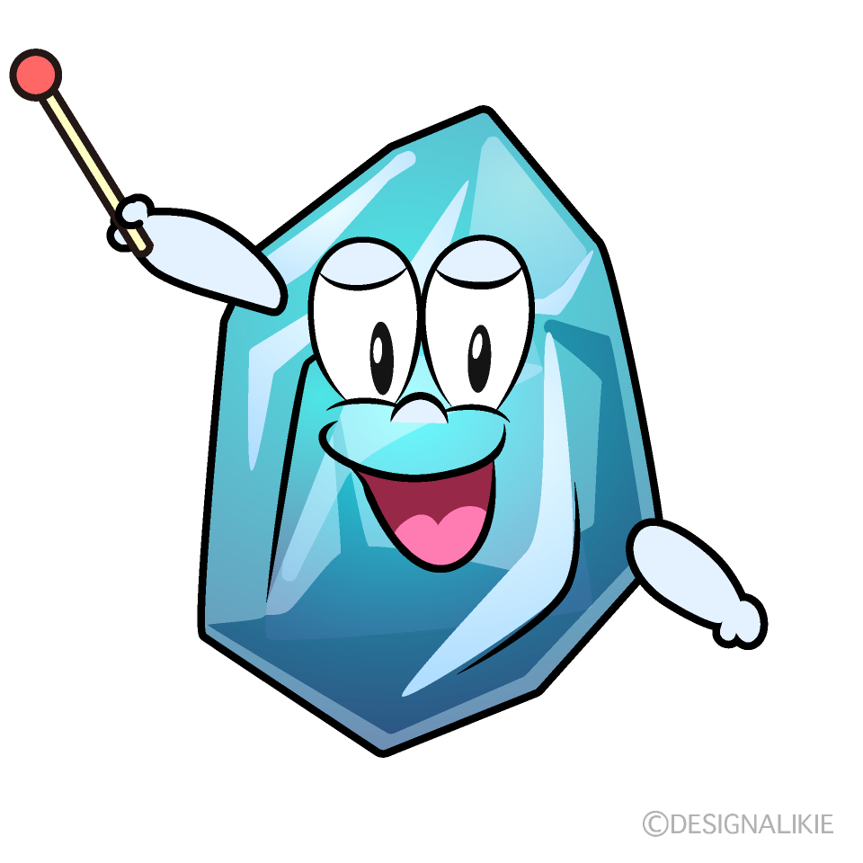 Speaking Ice Cartoon Character Image