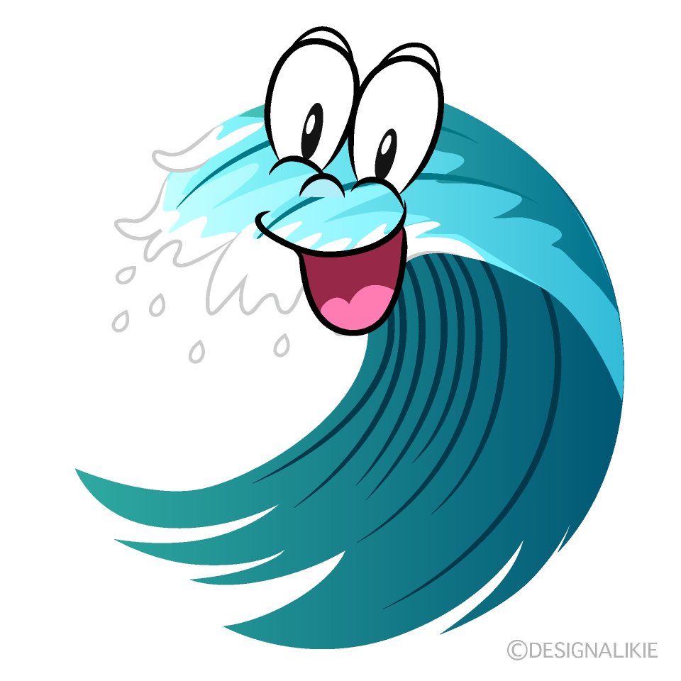 Surprising Wave Cartoon Character Image