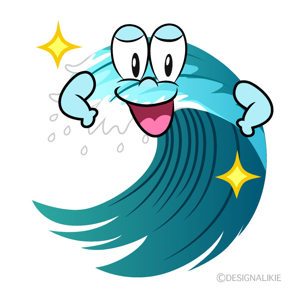 Glitter Wave Cartoon Character Image