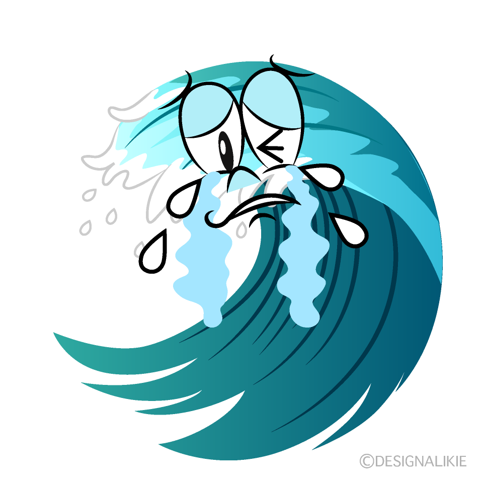 Crying Wave Cartoon Character Image