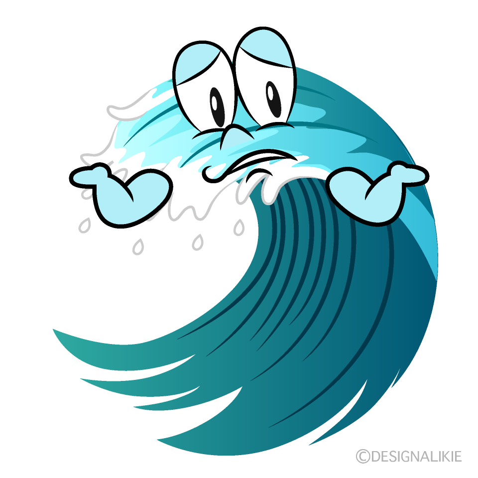 Troubled Wave Cartoon Character Image