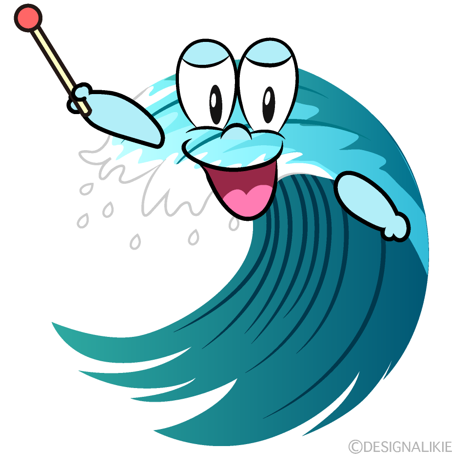 Speaking Wave Cartoon Character Image