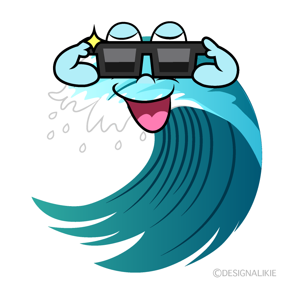 Cool Wave Cartoon Character Image