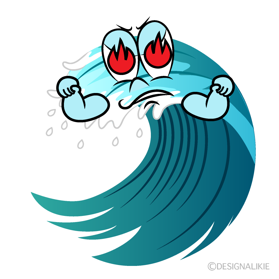 Enthusiasm Wave Cartoon Character Image