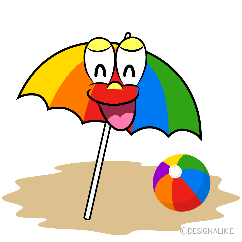 Smiling Beach Cartoon Character Image