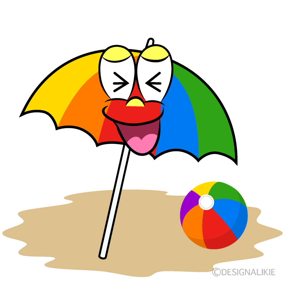 Laughing Beach Cartoon Character Image