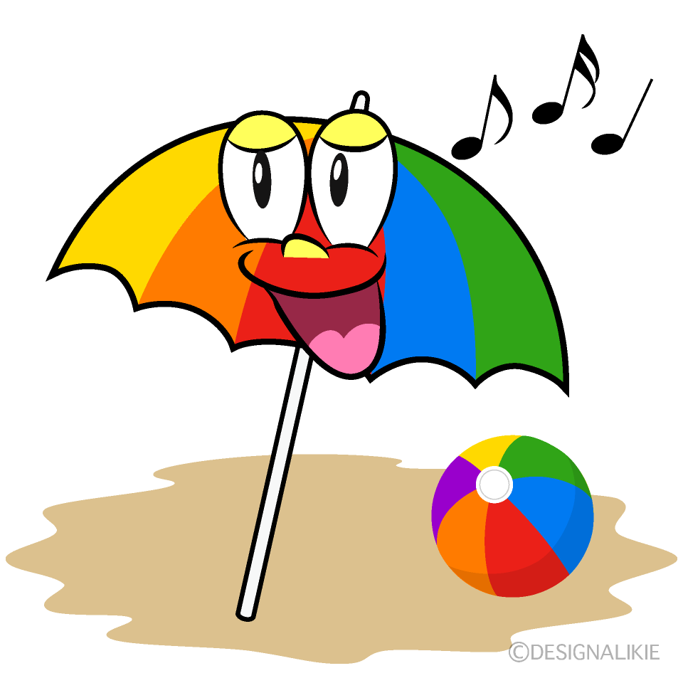 Singing Beach Cartoon Character Image