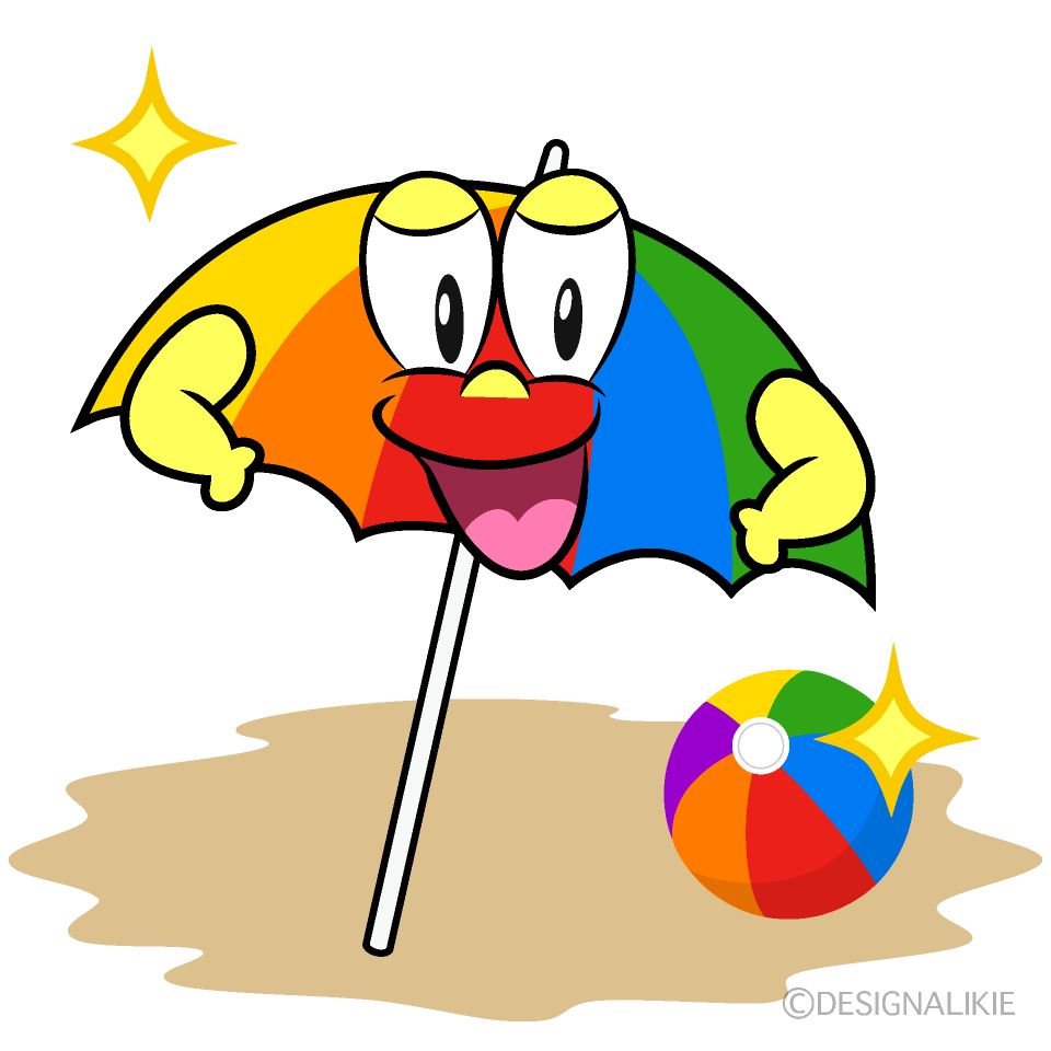 Glitter Beach Cartoon Character Image