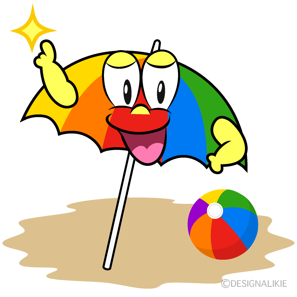 Posing Beach Cartoon Character Image