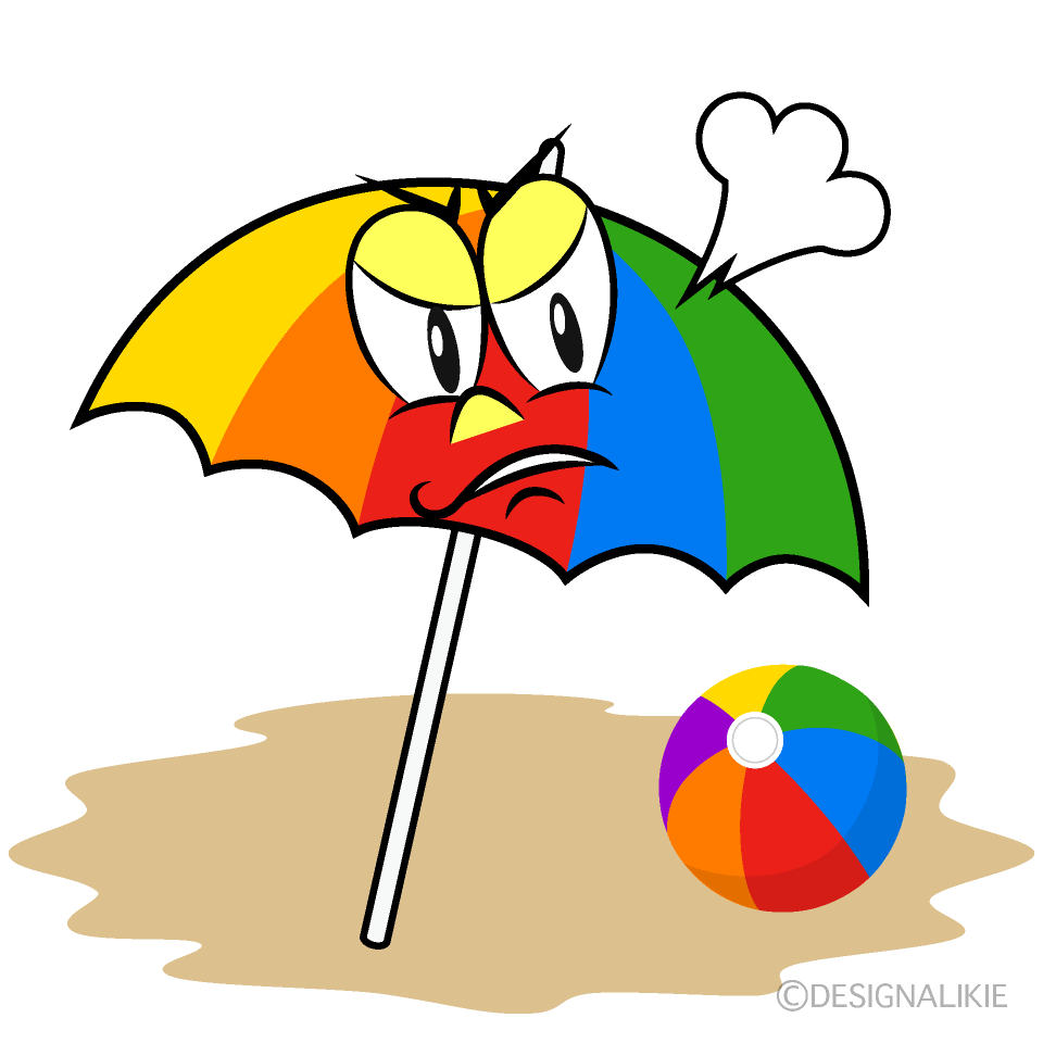 Angry Beach Cartoon Character Image