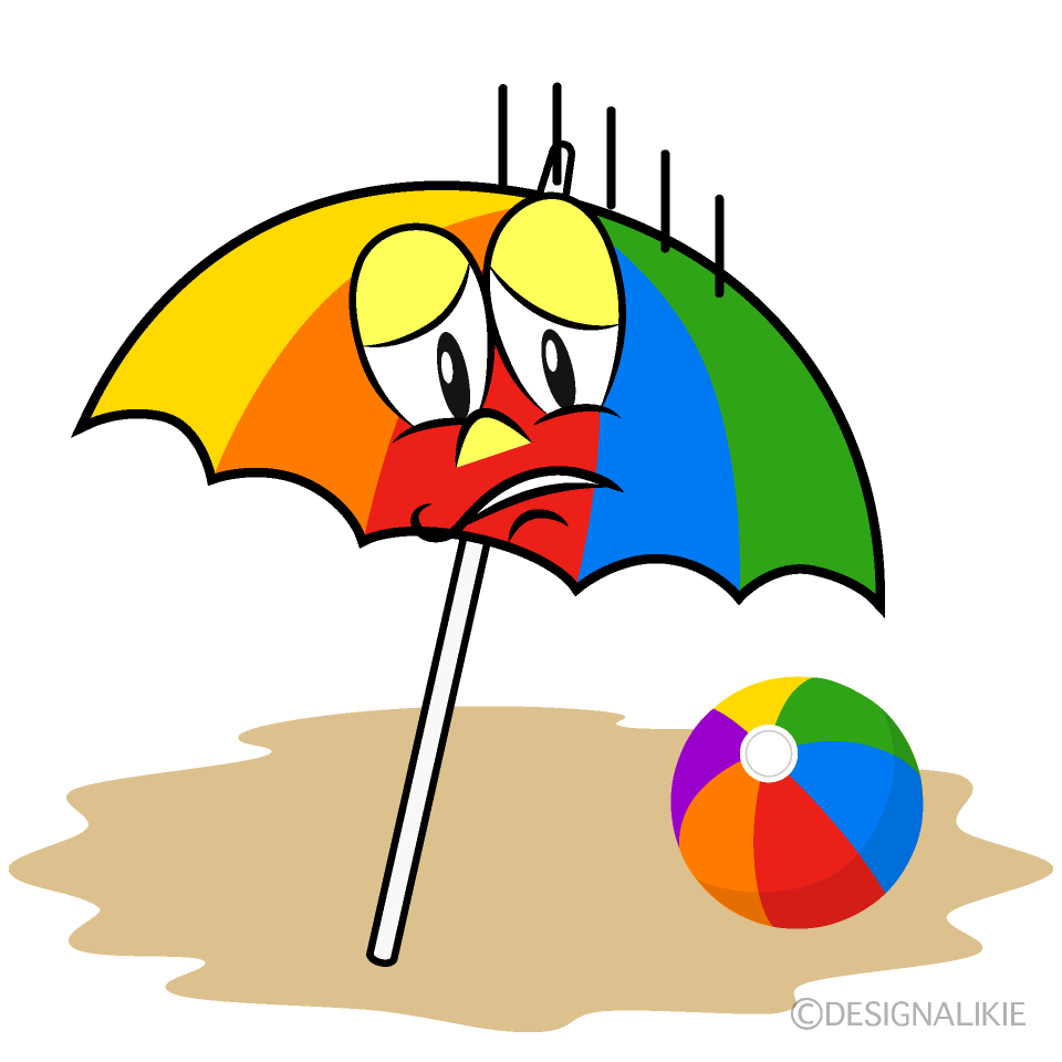 Depressed Beach Cartoon Character Image