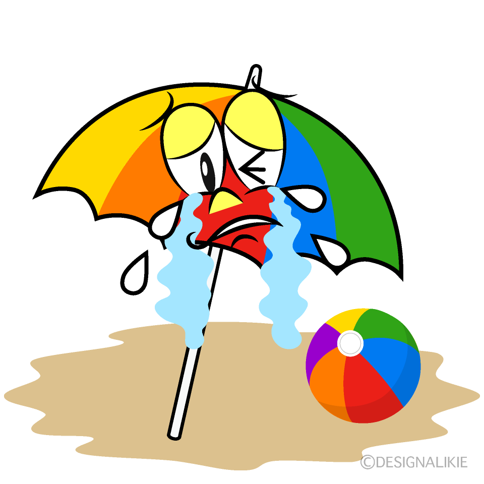 Crying Beach Cartoon Character Image