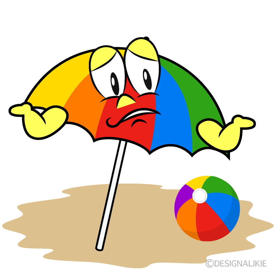 Troubled Beach Cartoon Character Image