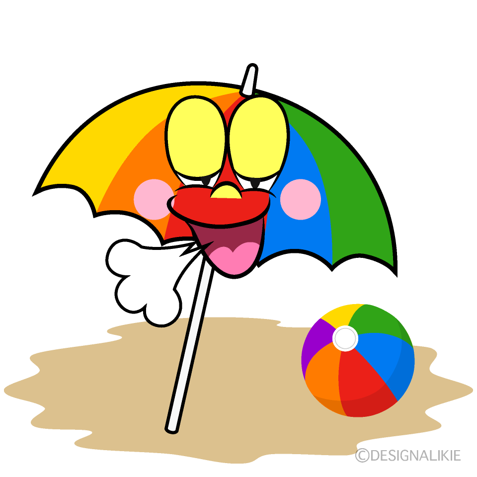 Relaxing Beach Cartoon Character Image