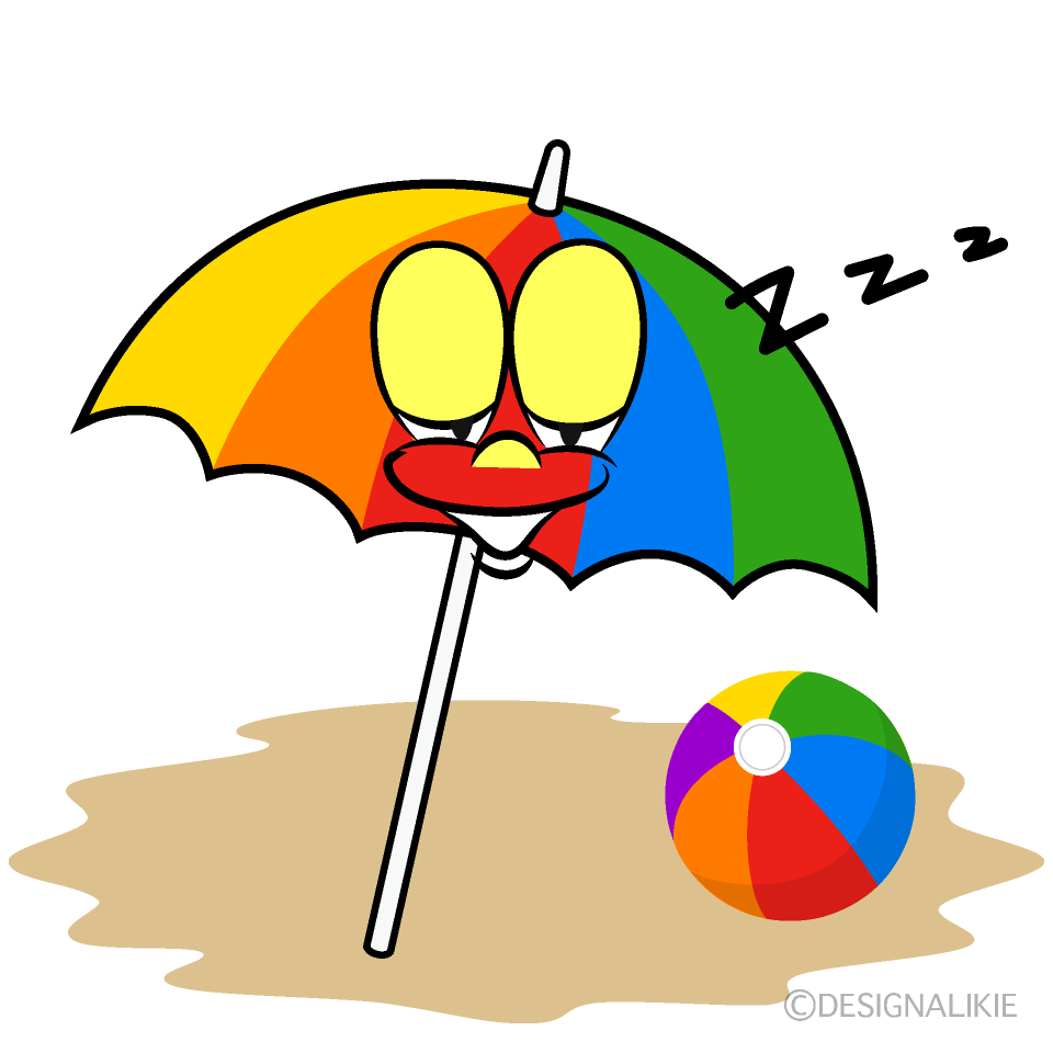 Sleeping Beach Cartoon Character Image