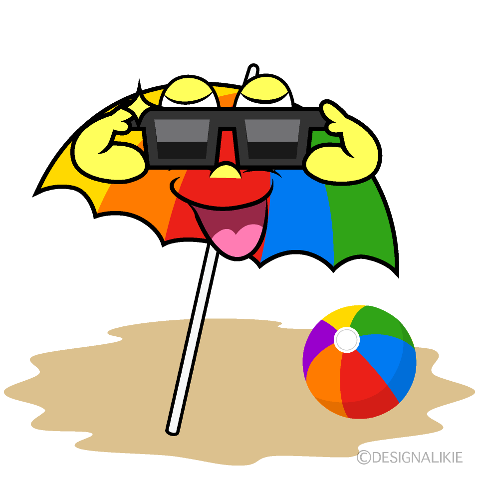 Cool Beach Cartoon Character Image