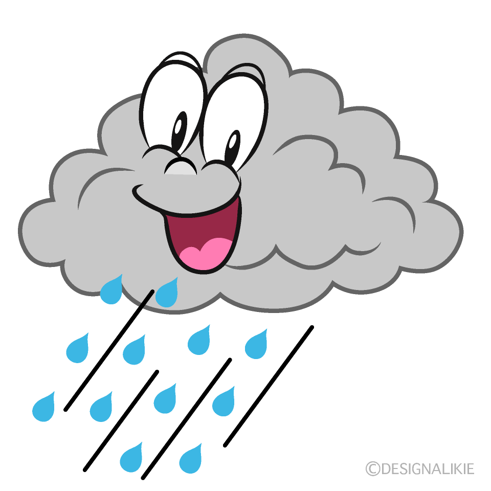 Surprising Rain Cartoon Character Image