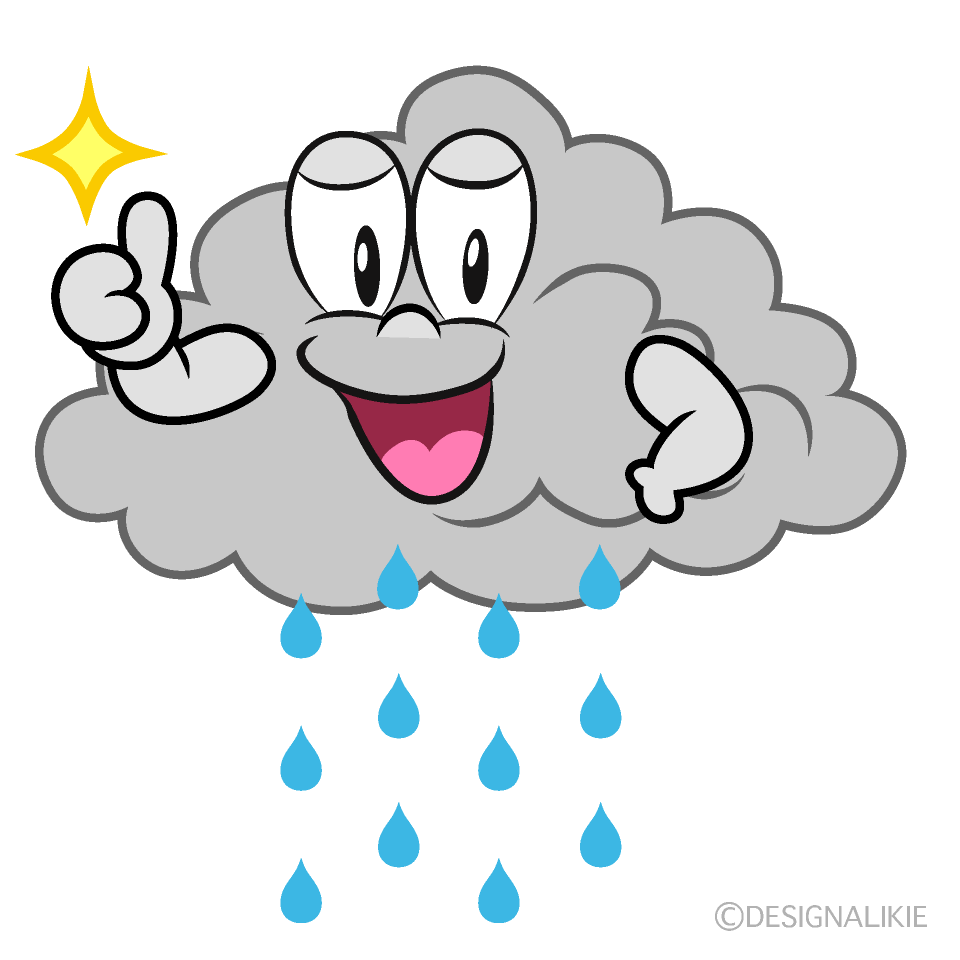 Thumbs up Rain Cartoon Character Image