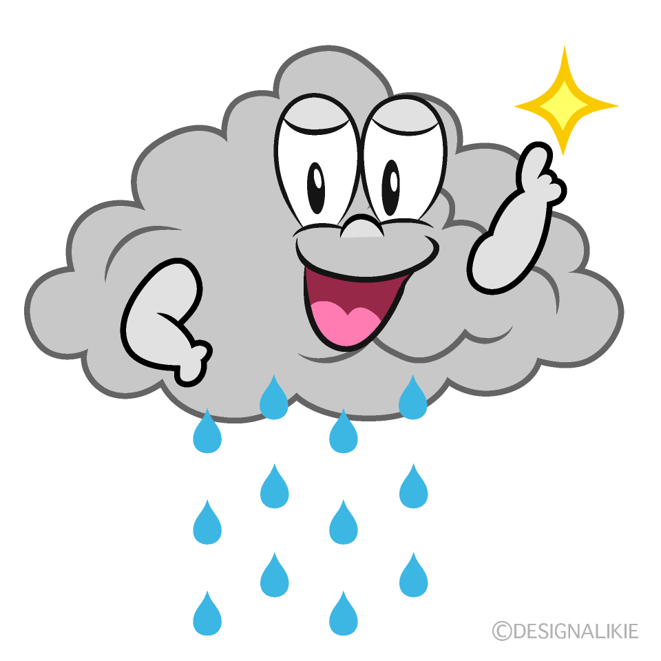 Posing Rain Cartoon Character Image