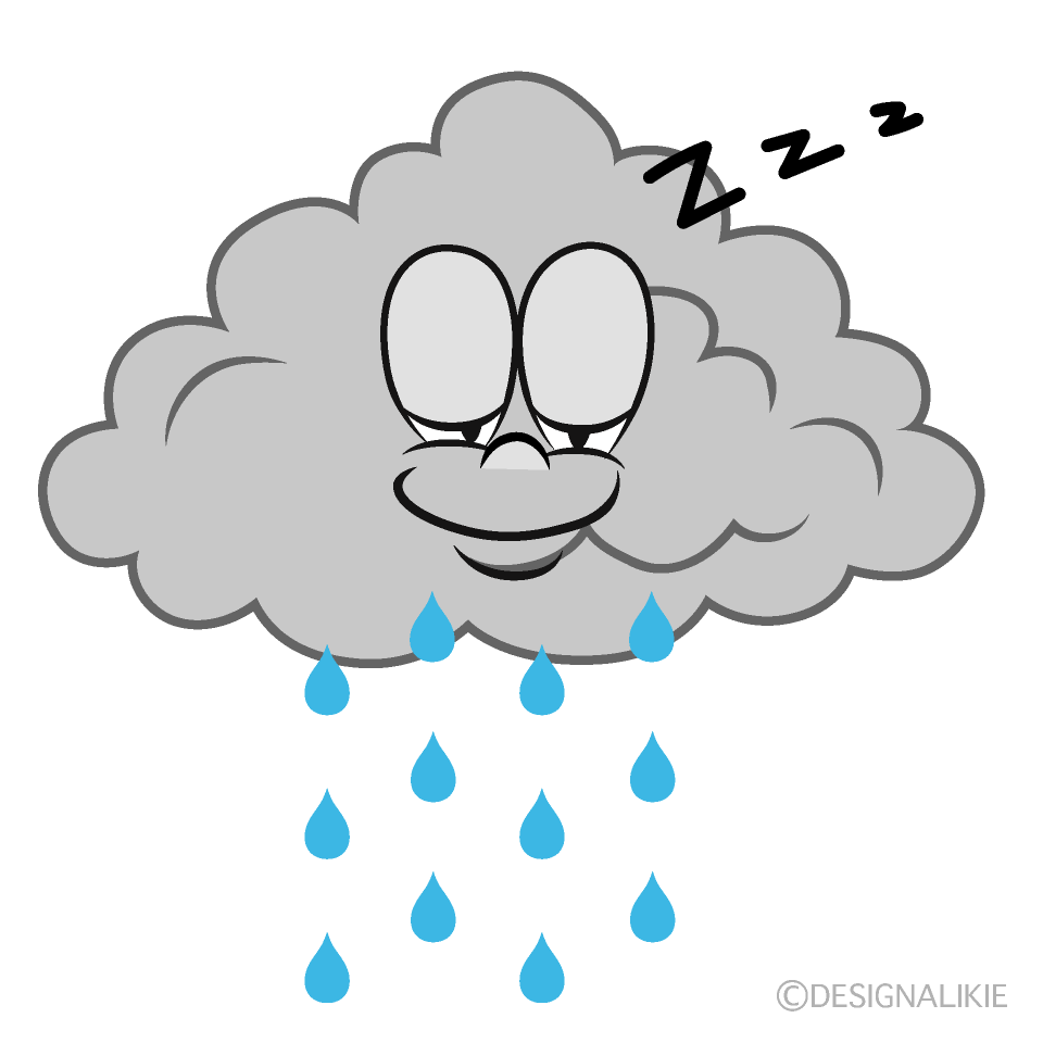 Sleeping Rain Cartoon Character Image